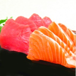 Sashimi thon saumon label...